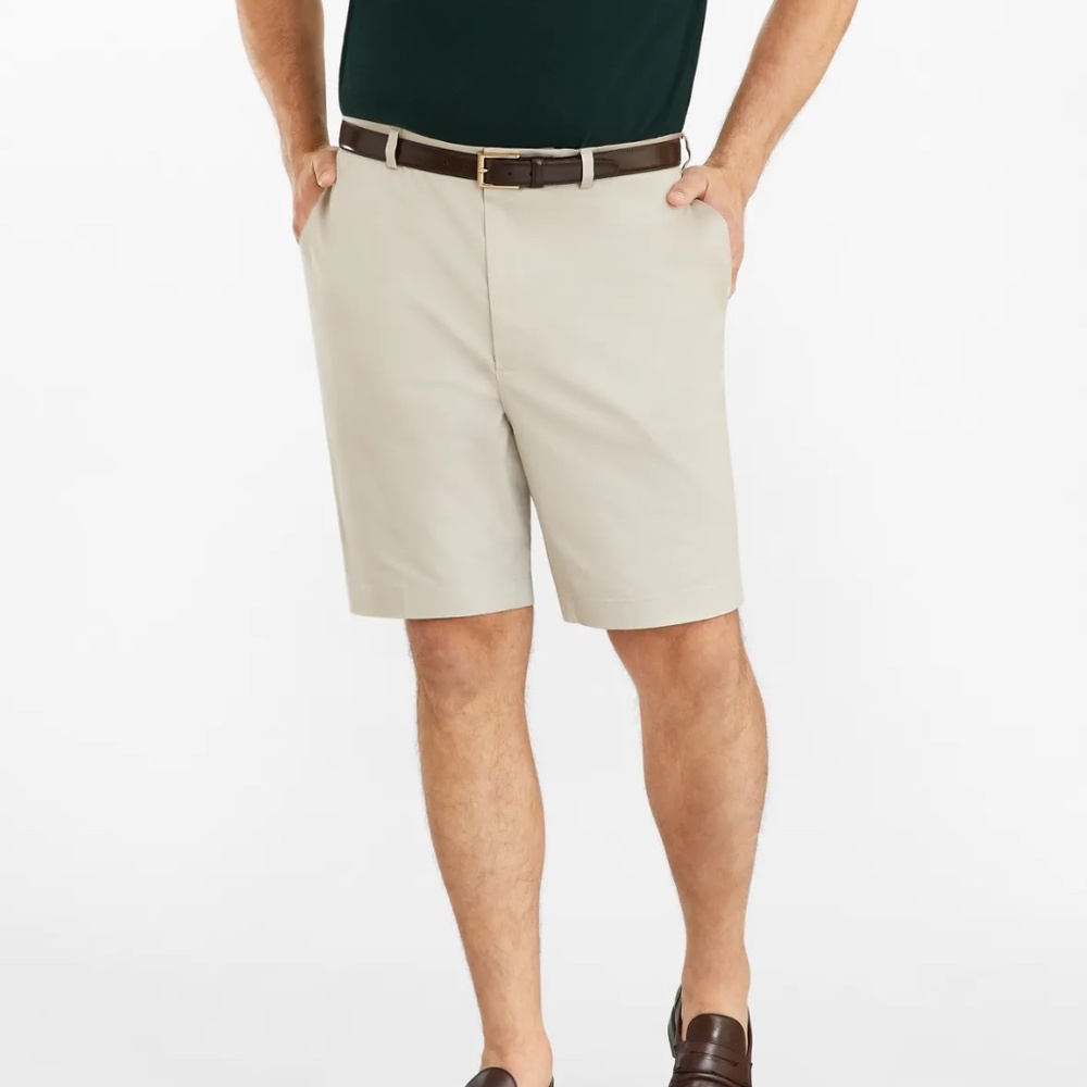 Big & Tall 10" Flat Front Stretch Advantage Chino Shorts